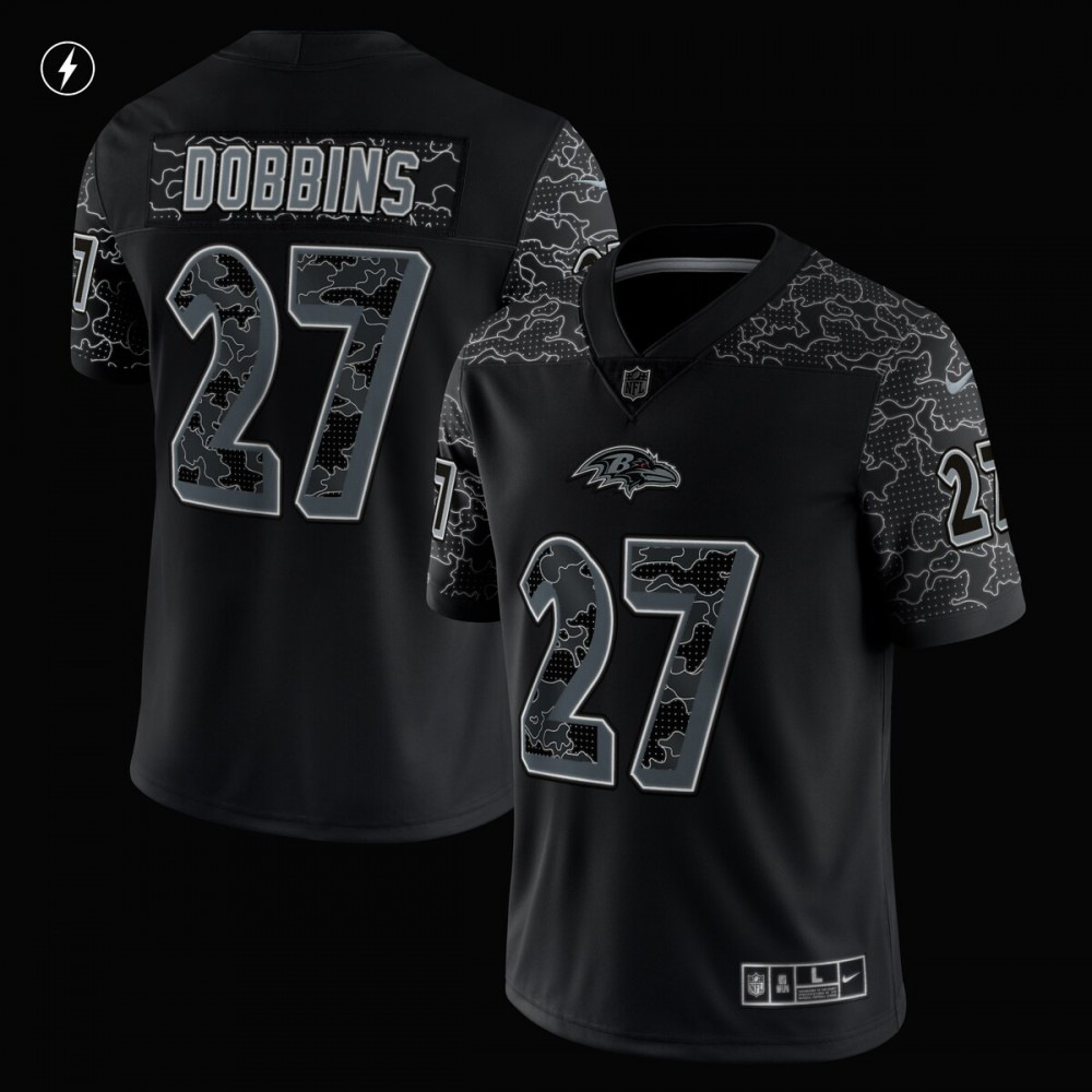J.K. Dobbins Baltimore Ravens Nike RFLCTV Limited Jersey - Black-Profan Arena